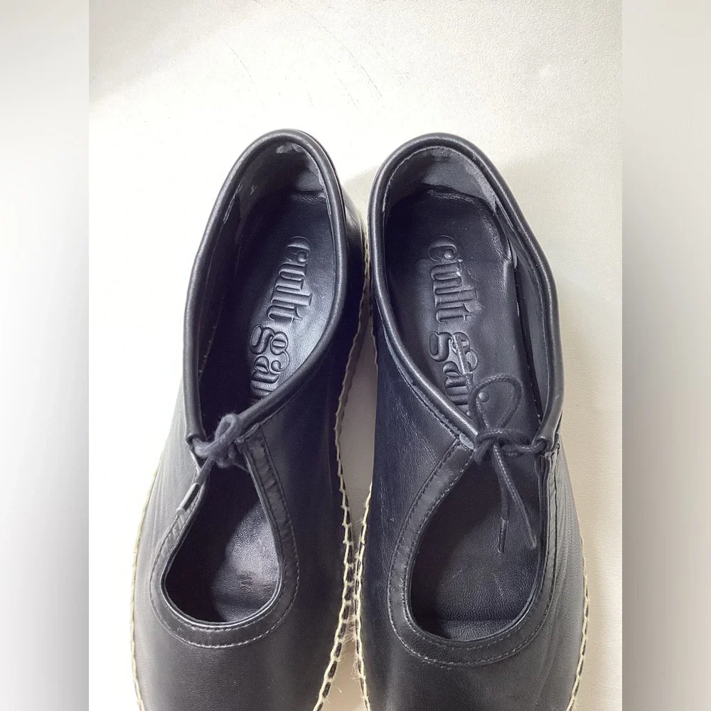 Cult Gaia Bernice‎ Black Espadrille Platform Shoes Size EU 38